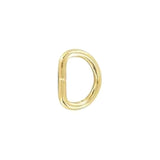 3/8" Shiny Gold, Split D-Ring, Steel