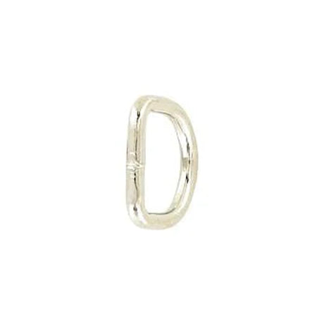 3/8" Nickel, Welded D Ring, Steel