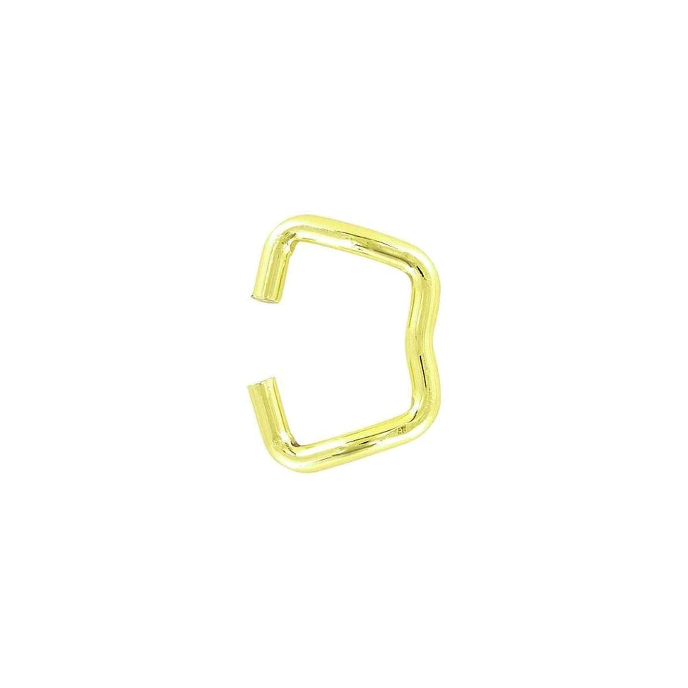 5/8" Brass, Split Rectangular Handle Ring, Steel, #P-2096-BP