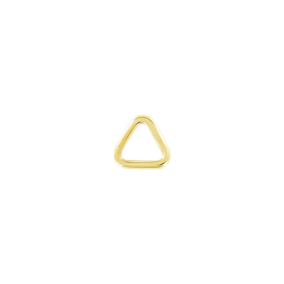 5/8" Shiny Gold, Flat Triangle Ring, Zinc Alloy, #P-3031-GOLD