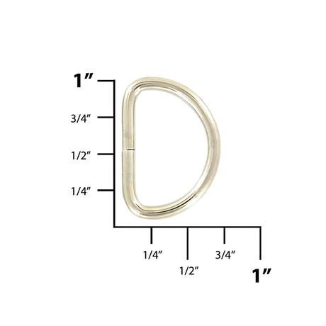 5/8" Nickel, Split D Ring Light, Steel