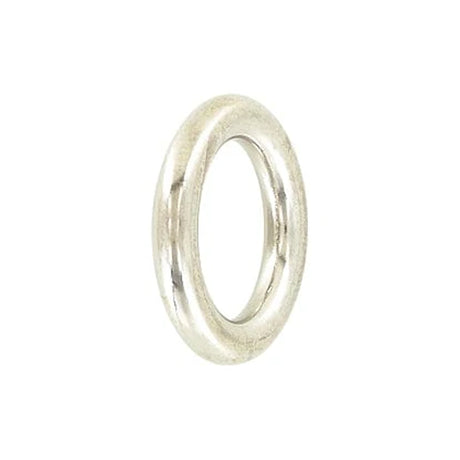 5/8" Shiny Nickel, Solid Round Ring, Zinc Alloy