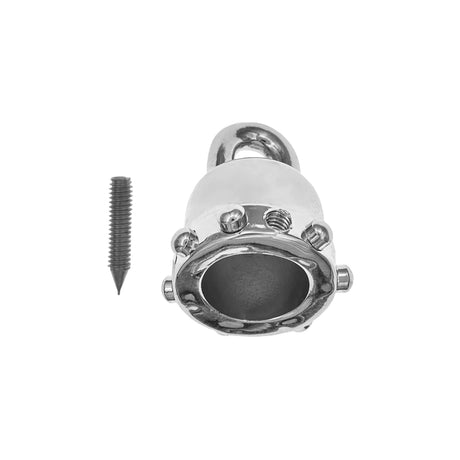 3/8" Shiny Nickel, Purse Strap End Cap, Zinc Alloy