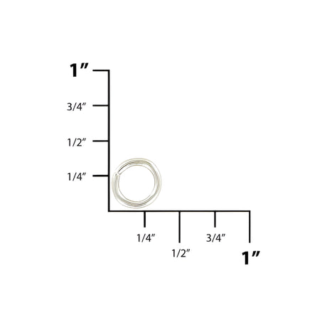 5/16" Nickel, Split Round Jump Ring, Solid Brass