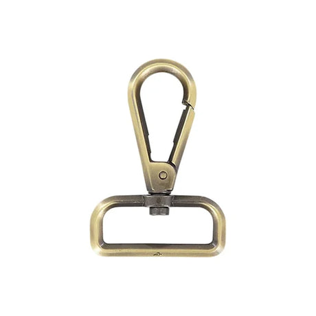 1 1/2" Antique Brass, Lever Swivel Snap Hook Beveled, Zinc Alloy