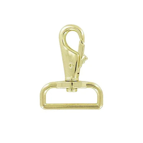 1 1/2" Brass Plated, Lever Swivel Snap Hook, Zinc Alloy
