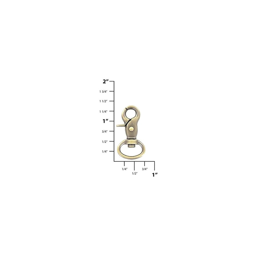 1/2" Antique Brass, Trigger  Swivel Snap Hook, Zinc Alloy-PK5, #P-2827-ANTB