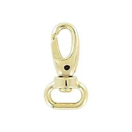 1/2" Shiny Gold, Lever Swivel Snap Hook, Zinc Alloy- 5pk