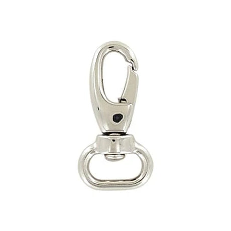 1/2" Shiny Nickel, 1 3/8" Lever Swivel Snap Hook, Zinc Alloy, 5-Pack