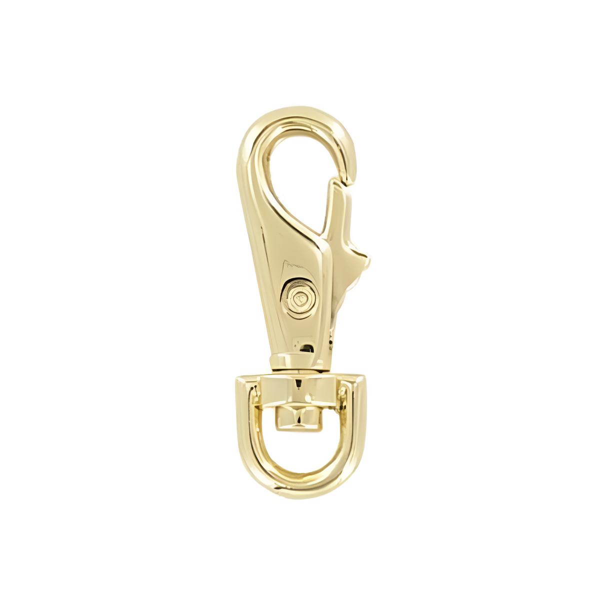 1/4" Shiny Gold, 1 7/16" Lever Swivel Snap Hook, Zinc Alloy, 5-pack