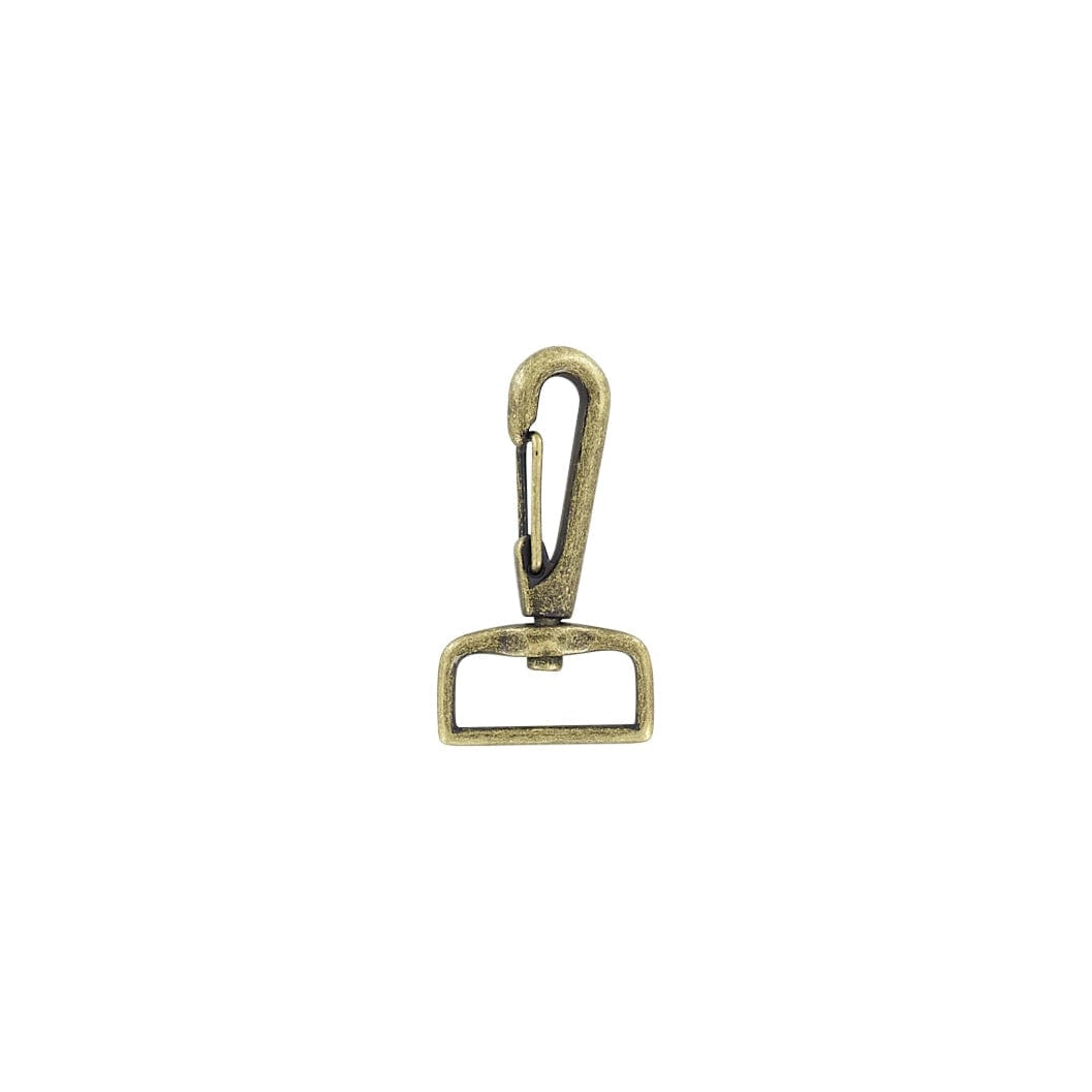 1" Antique Brass, Lever Swivel Snap Hook, Zinc Alloy, #P-2203-ANTB