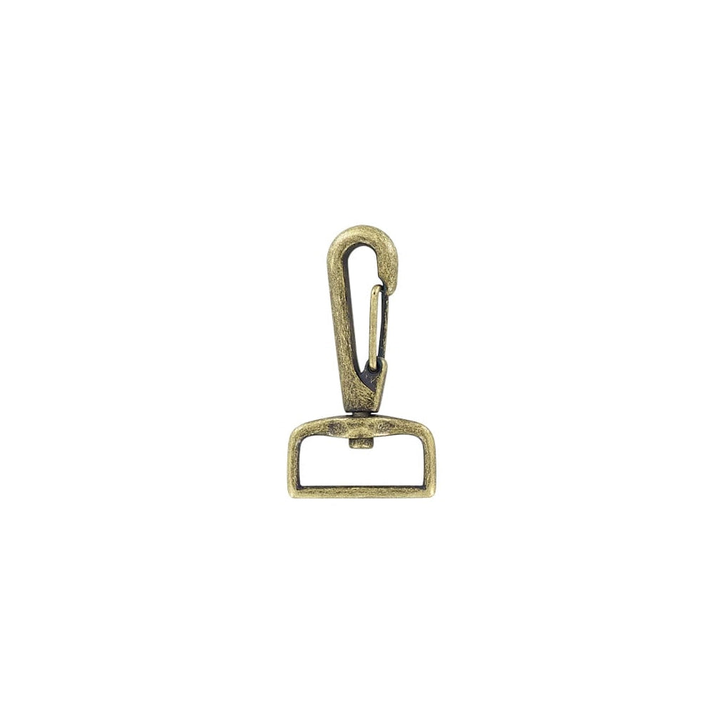 1" Antique Brass, Lever Swivel Snap Hook, Zinc Alloy, #P-2203-ANTB