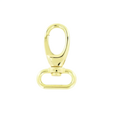 1" Shiny Gold, 2 3/16" Lever Swivel Snap Hook, Zinc Alloy
