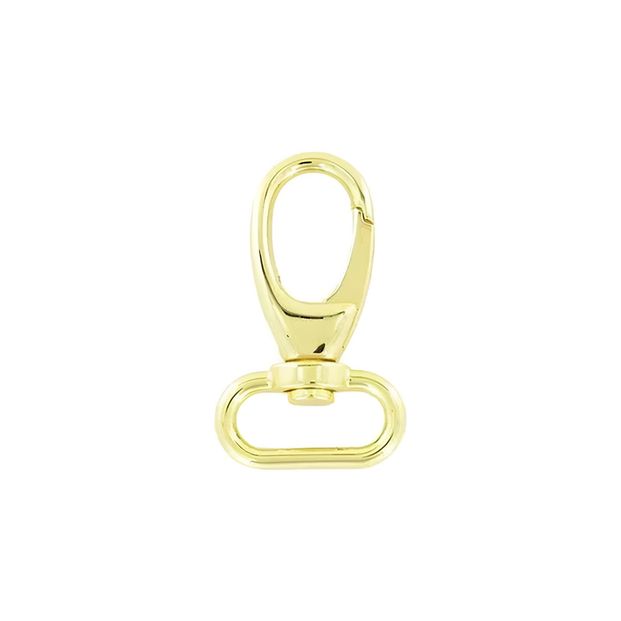 1" Shiny Gold, 2 3/16" Lever Swivel Snap Hook, Zinc Alloy
