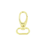 1" Shiny Gold, 2 3/16" Lever Swivel Snap Hook, Zinc Alloy