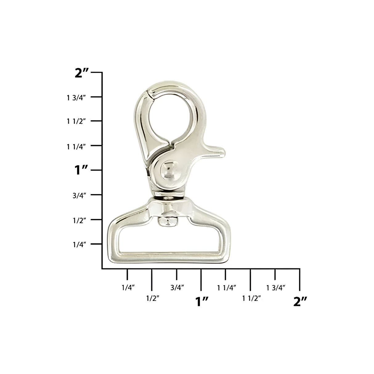 1" Nickel, Trigger Swivel Snap Hook, Zinc Alloy- 4pk