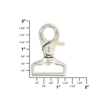 1" Nickel, Trigger Swivel Snap Hook, Zinc Alloy- 4pk