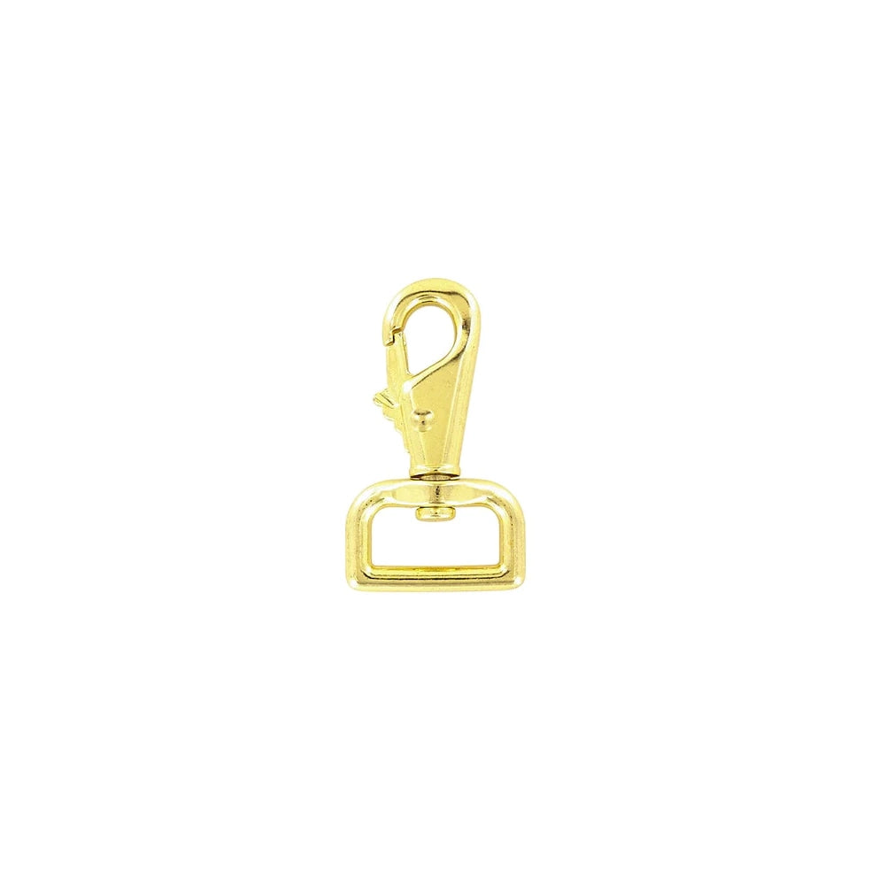 1" Shiny Gold, Lever Swivel Snap Hook, Zinc Alloy-PK4, #P-2070-BP