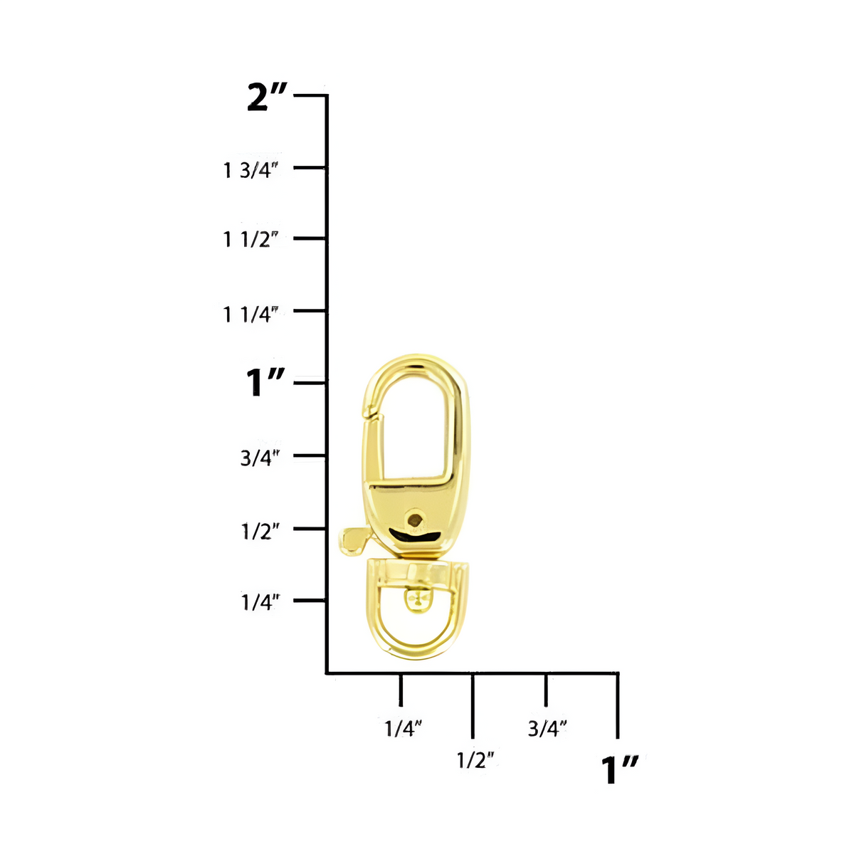 3/16" Shiny Gold, Trigger Swivel Snap Hook, Zinc Alloy-PK5