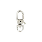 3/16" Shiny Nickel, Trigger Swivel Snap Hook, Zinc Alloy-PK5