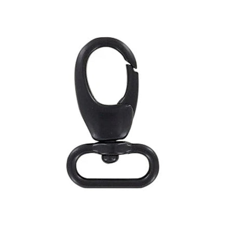 3/4" Matte Black, Lever Swivel Snap Hook, Zinc Alloy, 4-Pack