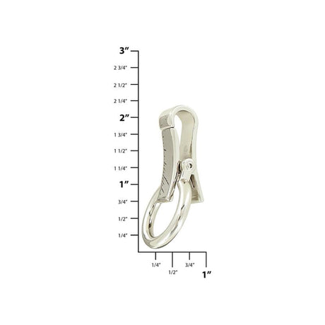 3/4" Nickel, Artisan Snap Hook, Zinc Alloy
