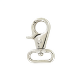 3/4" Shiny Nickel, Trigger Swivel Snap Hook, Zinc Alloy