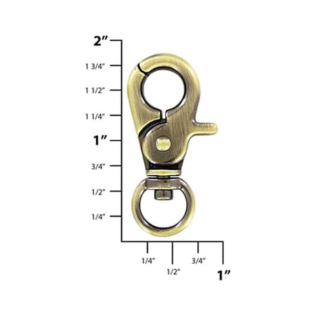 3/8" Antique Brass, Trigger  Swivel Snap Hook, Zinc Alloy, #P-2651-ANTB