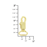 3/8" Shiny Gold, Trigger Swivel Snap Hook, Zinc Alloy-PK5