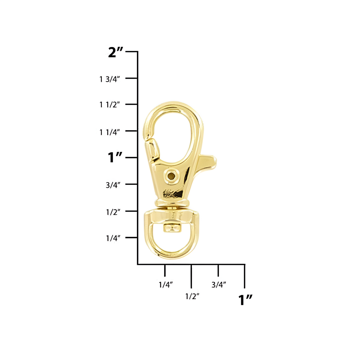 5/16" Gold, 1 7/16" Trigger Swivel Snap Hook, Zinc Alloy