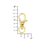 5/16" Gold, 1 7/16" Trigger Swivel Snap Hook, Zinc Alloy