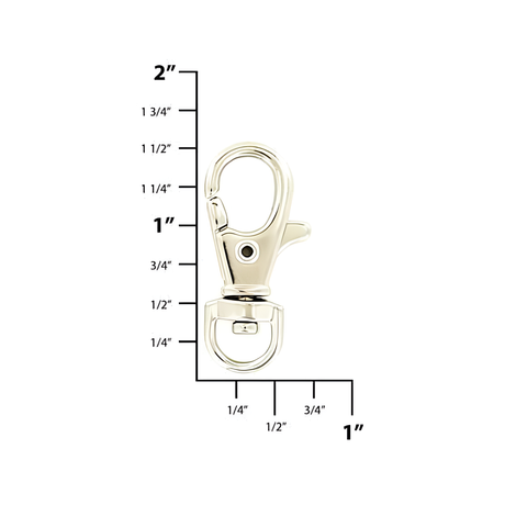 5/16" Nickel, 1 7/16" Trigger Swivel Snap Hook, Zinc Alloy