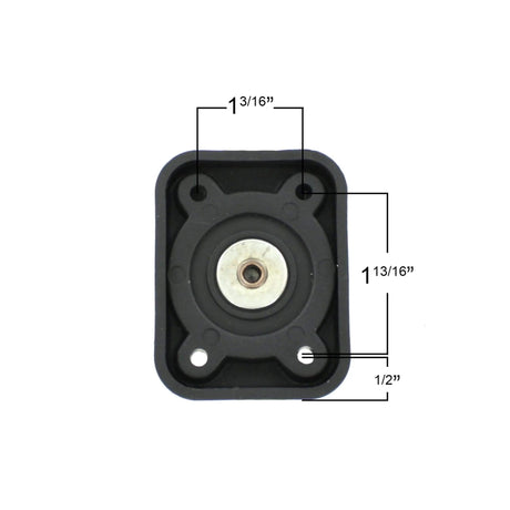 2 5/16" Black, Spinner Wheel w/ Housing, Plastic