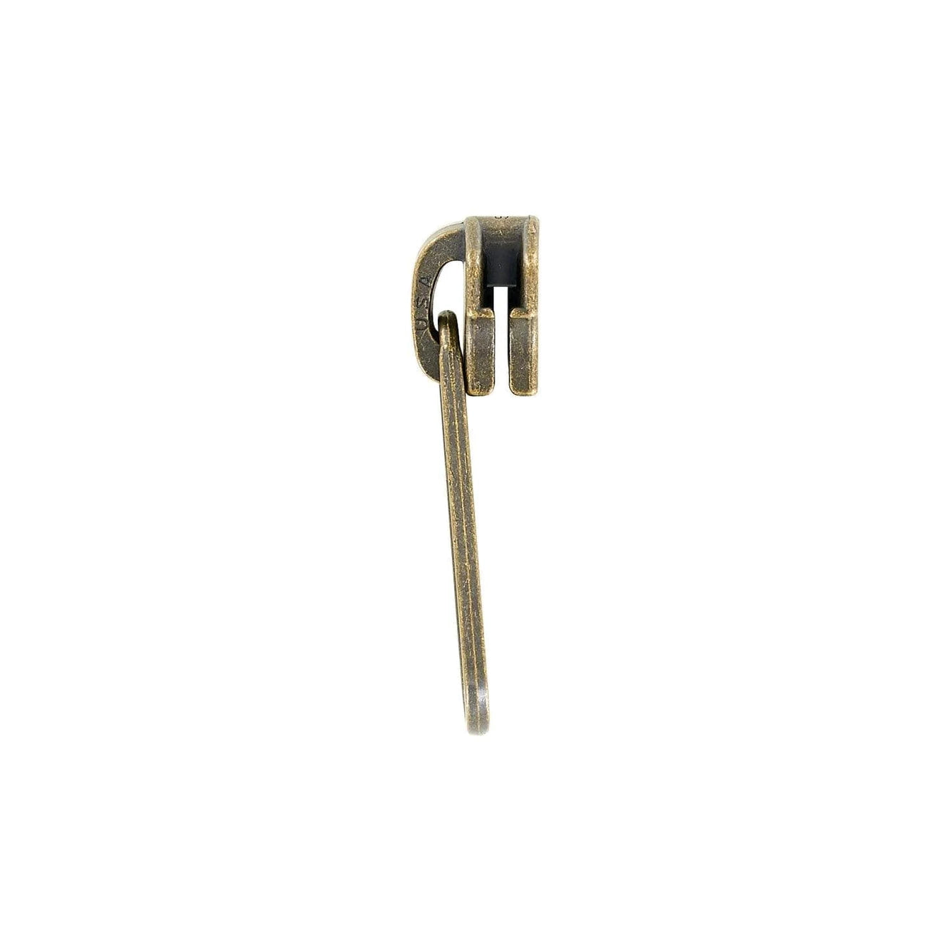 YKK #5 Antique Brass 2-Way Slider For Metal Zipper - Short Beer Tab