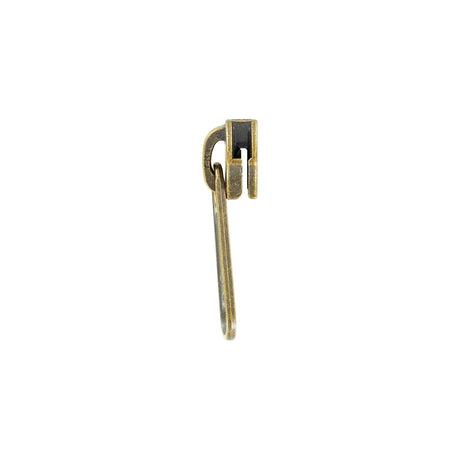 #5 Antique Brass, Coil, YKK Long Tab Semi-Swivel Zipper Slider, Zinc Alloy, #5CN-1-ANTB