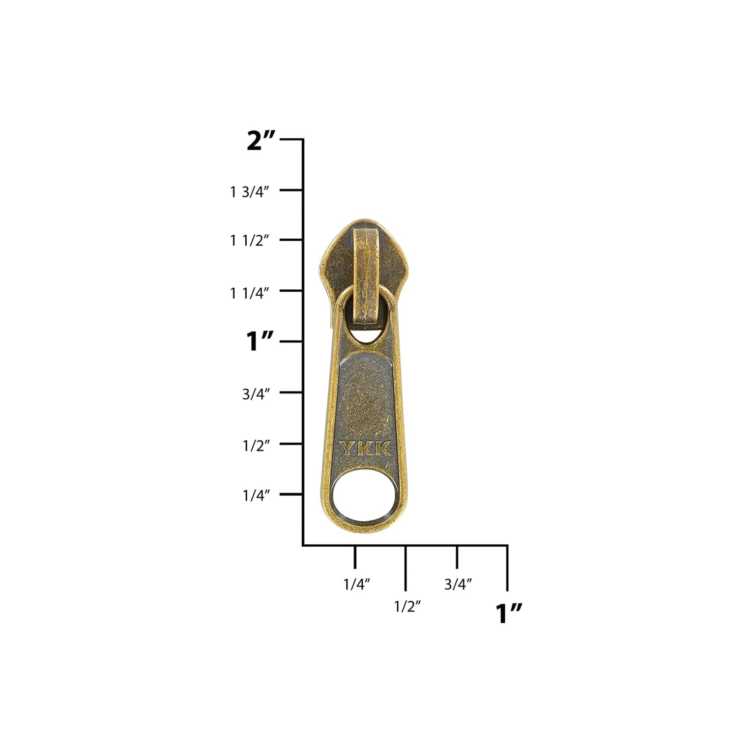 Zipper Pull pull-tab Replacement Nickel or Brass for 
