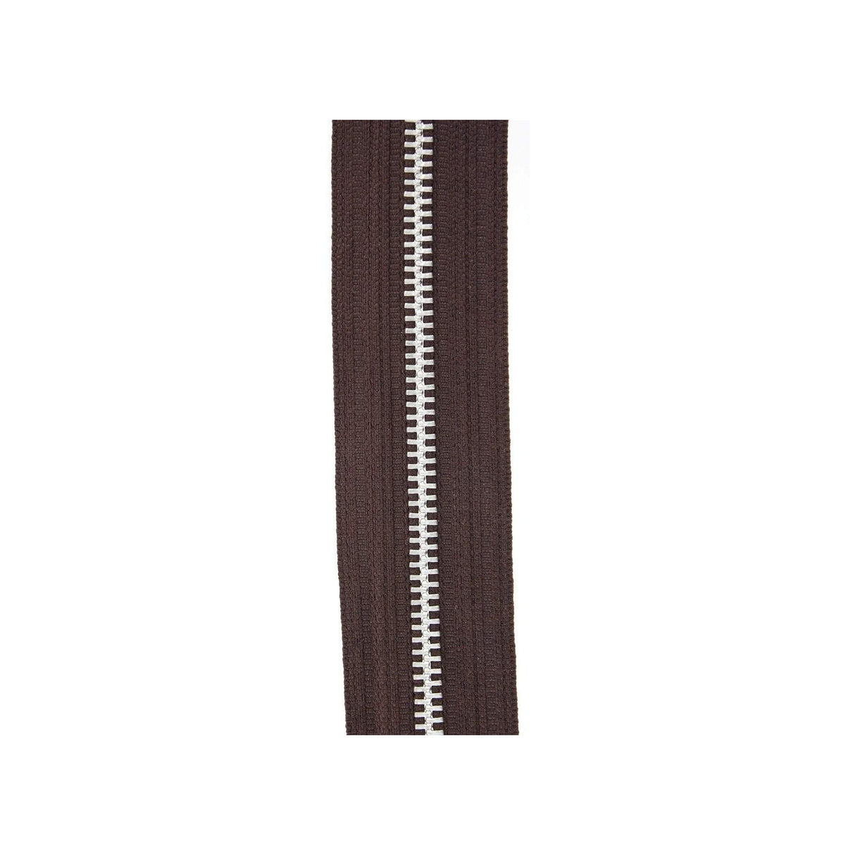 #5 Brown, YKK Metal Chain Zipper Tape with Aluminum Teeth, #5M-BRO-ALUM