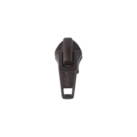 #5 Brown, Coil, YKK Short Tab Auto Lock Zipper Slider, Zinc Alloy
