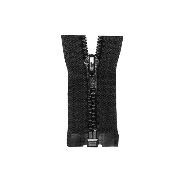 5 Pack #5 Nylon Coil Separating Zippers - Lightweight, 2 Per Pack, 30 Inch, Made In USA (Black)