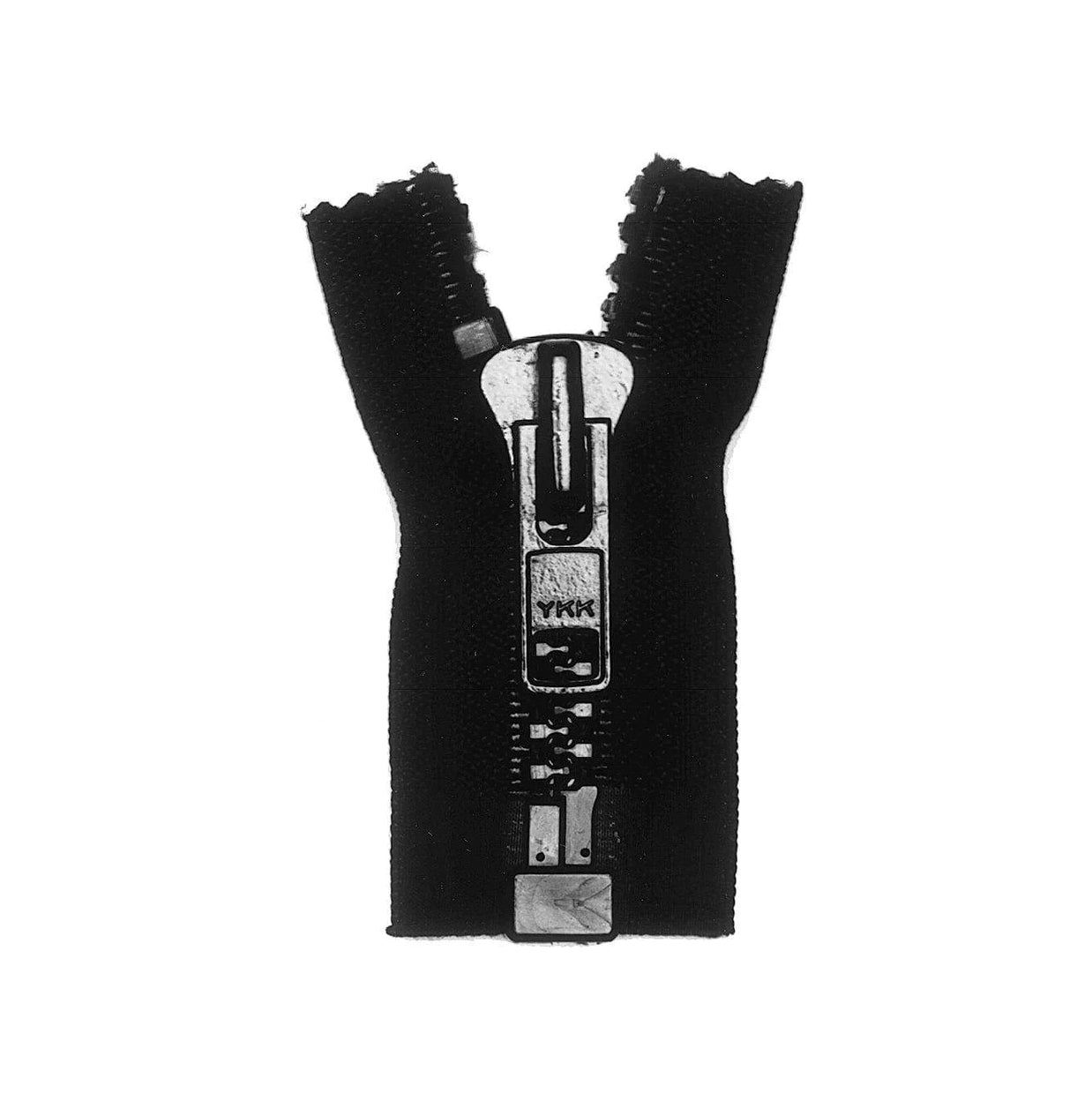 #8 Vislon, Black, 24" YKK Separating Jacket Zipper, Plastic, #8VF-24-BLK