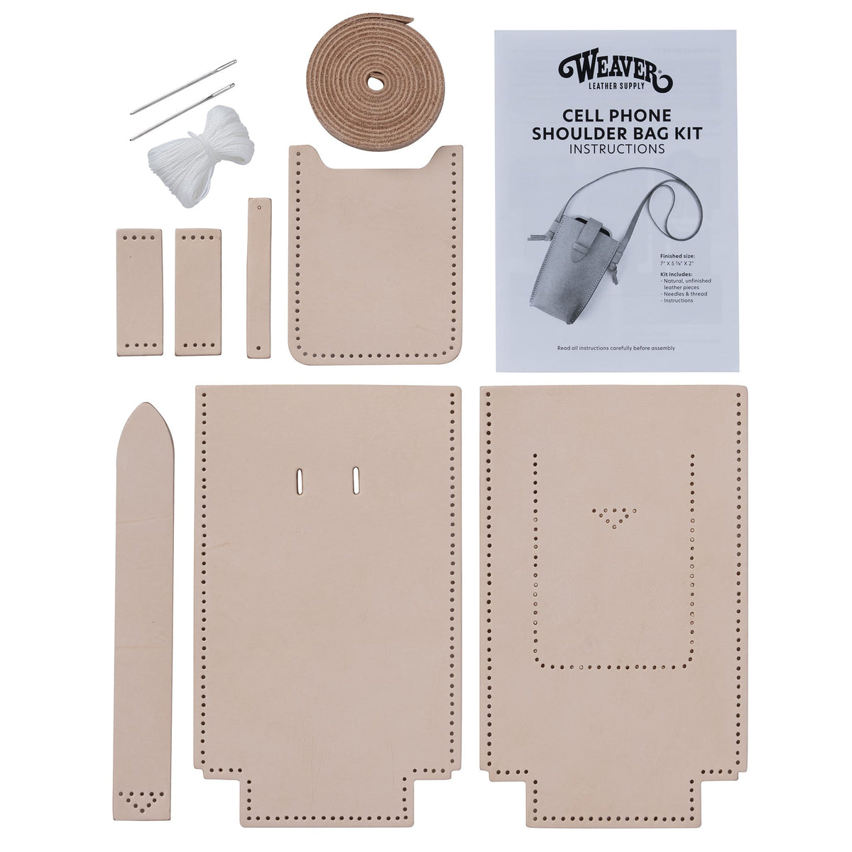 Leather Cell Phone Shoulder Bag Kit