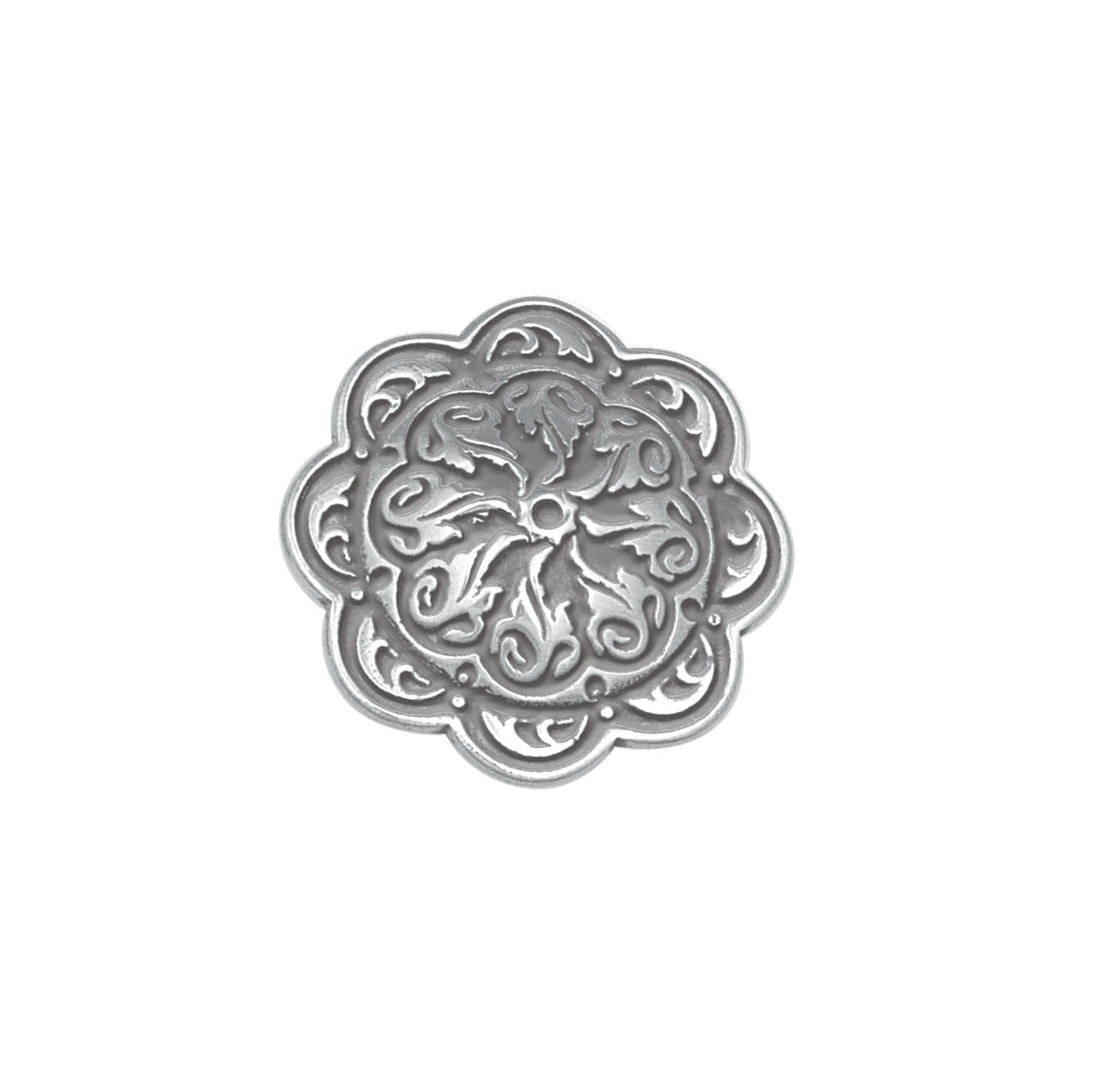 Jeremiah Watt Accented Floral Concho with Wood Screw