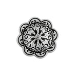 Jeremiah Watt Accented Floral Concho with Wood Screw