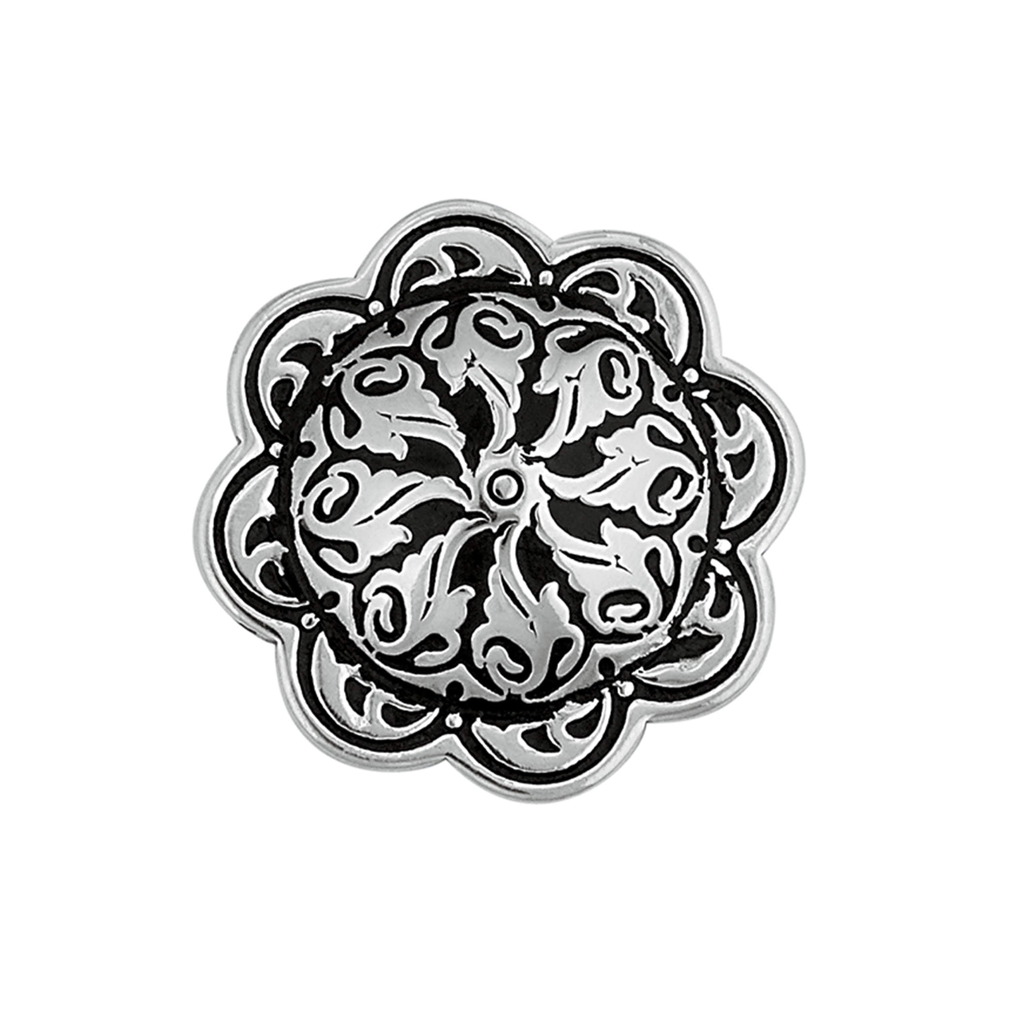 Jeremiah Watt Accented Floral Concho with 3/8