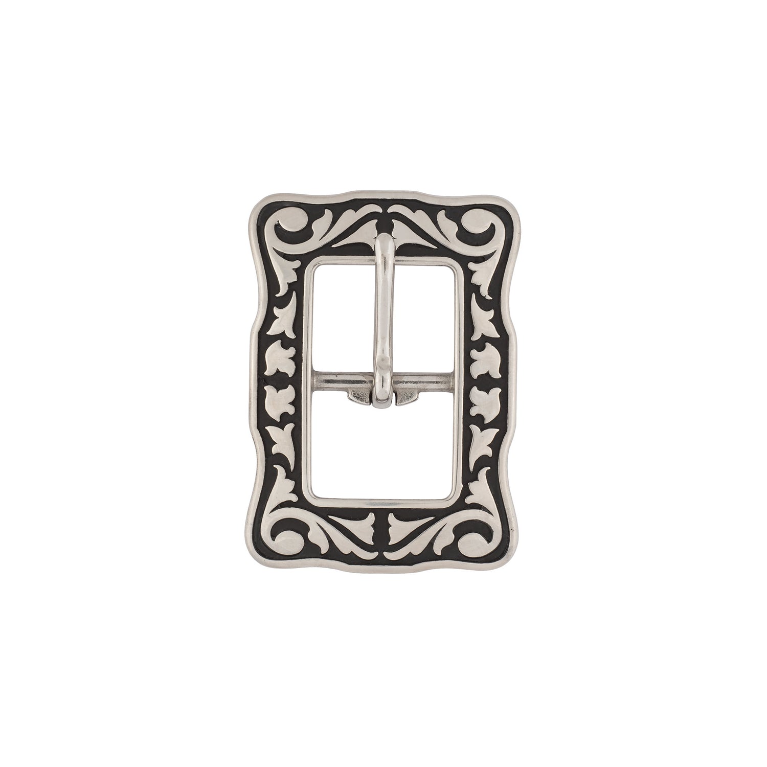 Jeremiah Watt Accented Floral Center Bar Buckle