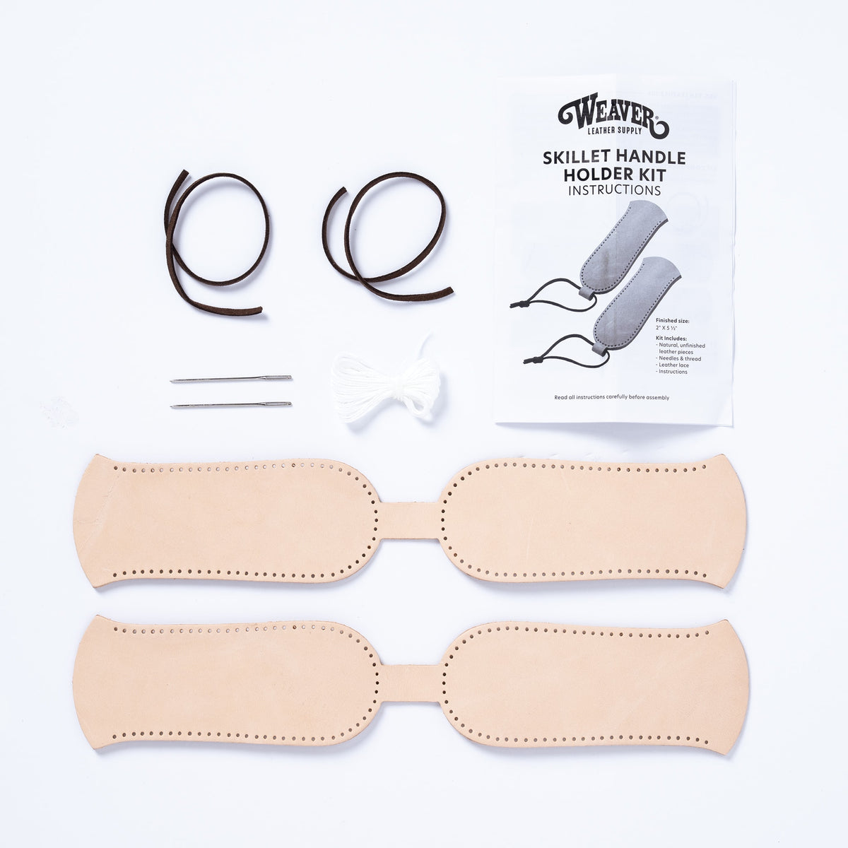 Leather Skillet Handle Holder Kit, 2 Piece