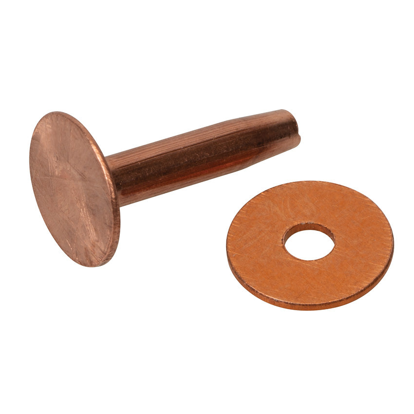 #14 Solid Copper Rivets with Burrs