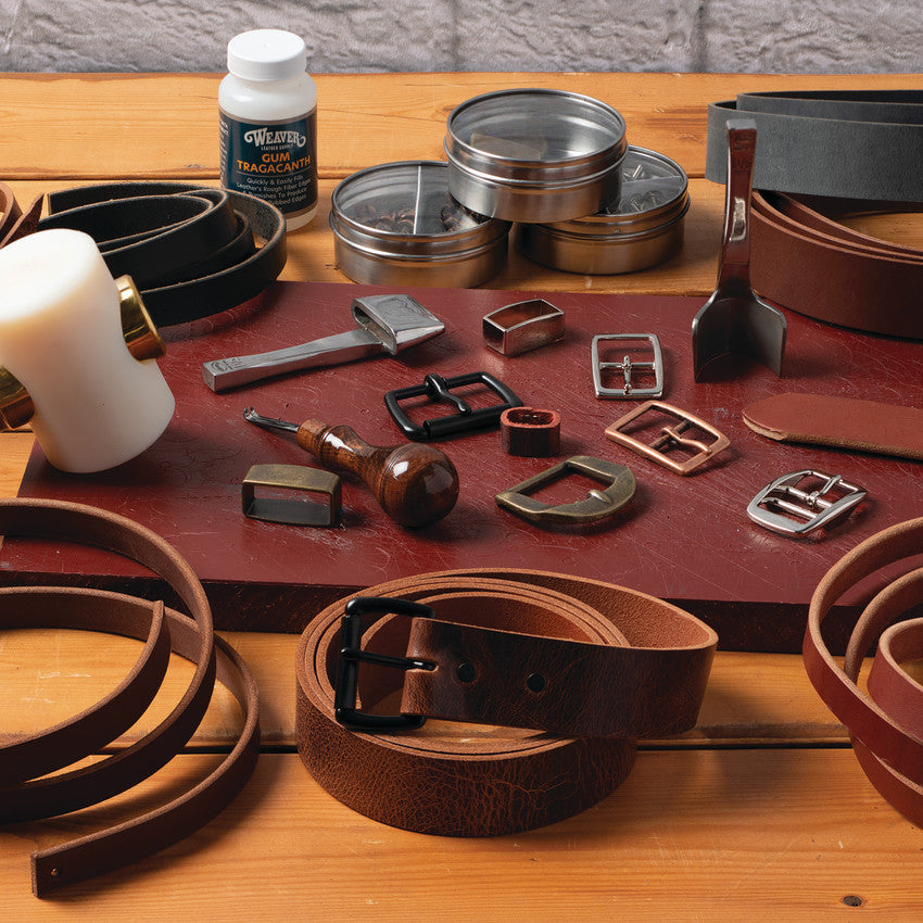 Leather Edge Finishing Kit with Edge Beveler Tool - Belt Making