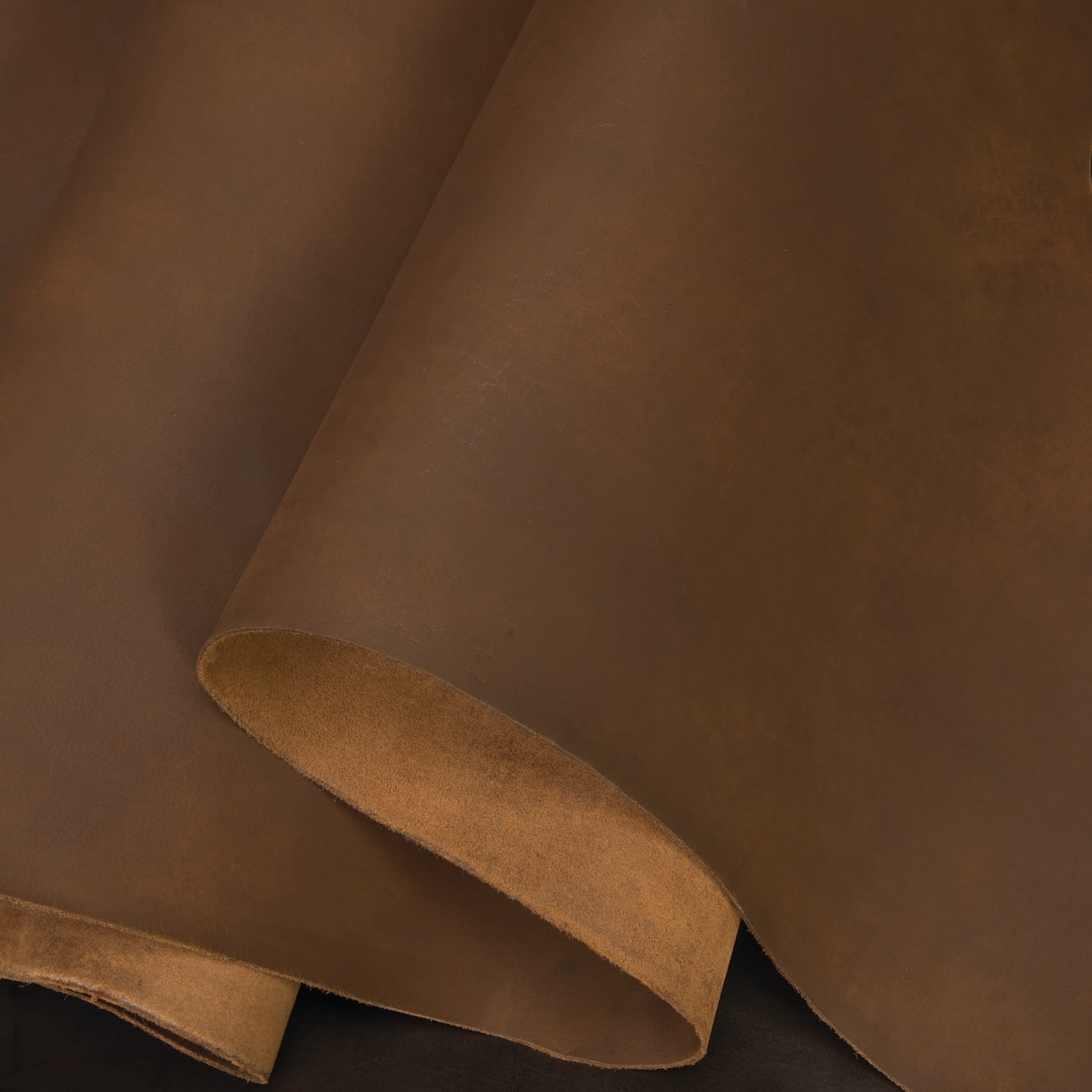 Sample, Matte Chrome Tanned Water Buffalo Leather, 5-6 oz., Bark Brown