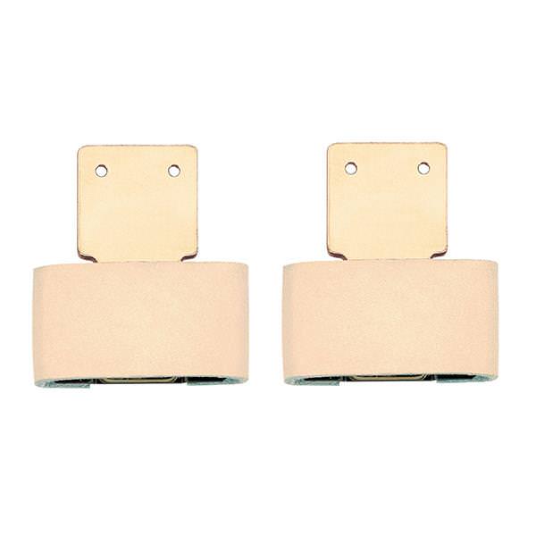 Solid Brass Blevins Buckles, 2-1/2" Leather Covered, Vertical